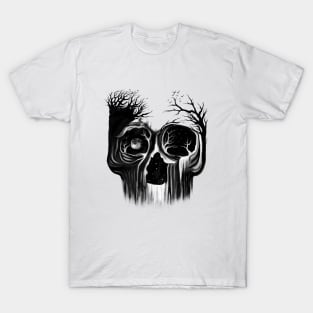 Life Flowing Skull T-Shirt